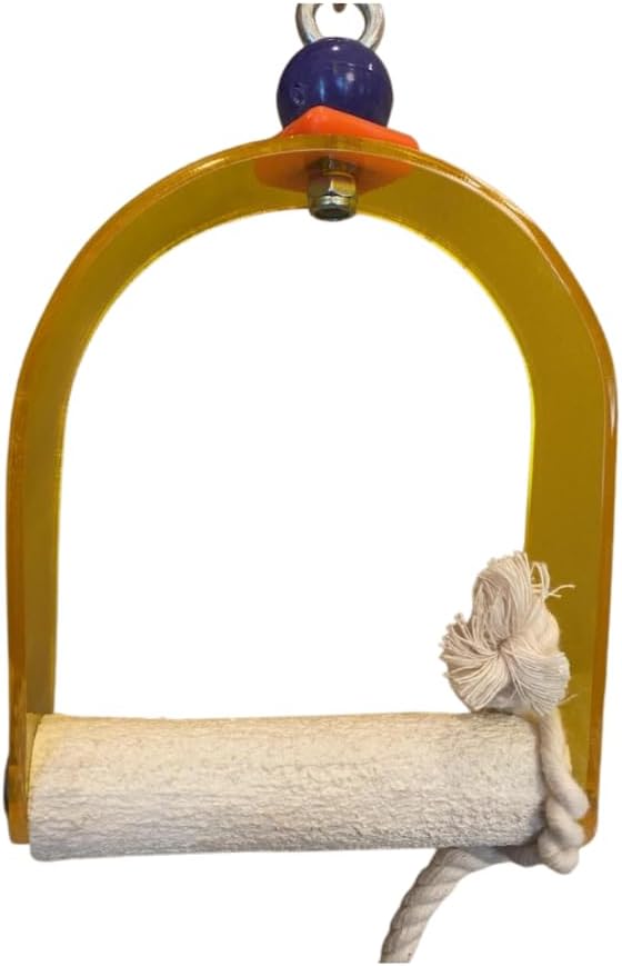 Polly's Arch Swing-Nail Trimming Bird Swing for Cages-Great for Parrots Including Parakeets, Cockatiels, Amazons, Macaws, and Cockatoos. (X-Small)