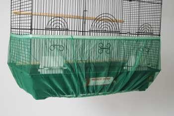 Prevue Pet Products Mesh Bird Seed Catcher with Elastic Band - 8 Inch High Washable Nylon Skirt Cover for Cage Base to Control Seed Debris, Fits Medium and Large Bird Cages - Assorted Colors