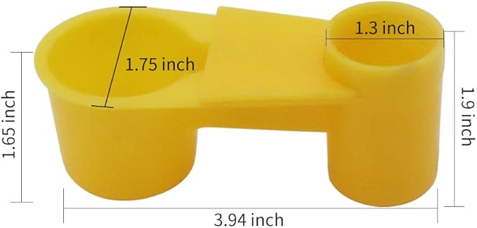 12Pcs Automatic Bird Drinker Feeder Plastic Soda Pop Water Bottle Cup or Pigeons Parrot Chicken Feeder Poultry Cage Cup Supplies (Yellow)