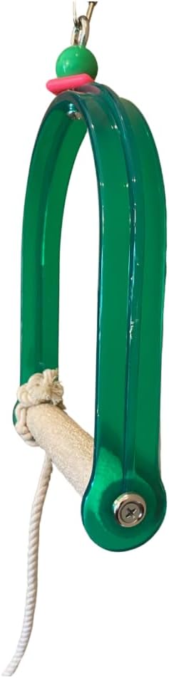 Polly's Arch Swing-Nail Trimming Bird Swing for Cages-Great for Parrots Including Parakeets, Cockatiels, Amazons, Macaws, and Cockatoos. (Small)