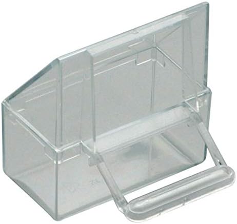 Clear Plastic Hood Cups Internal External 4 Pcs Bird Cage Seed Water Food Feeder #PMI02
