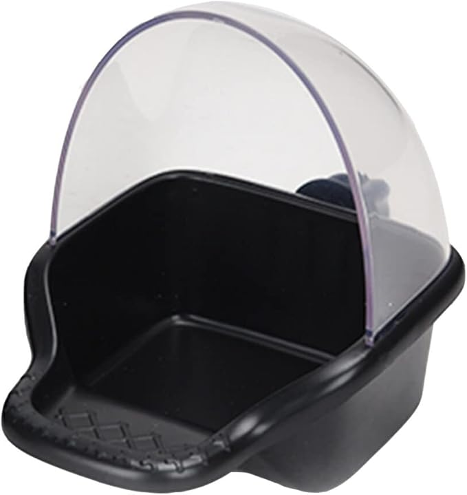 STOBOK Plastic Bird Feeder, Bird Bath Tub, Suitable for Small Parrots and Finches, 12.50x12.50x12.50cm