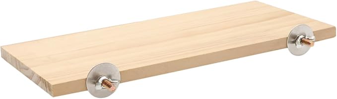 Wontee Bird Perch Stand Wooden Platform for Cockatiels Conures Rats Gerbils Chinchillas Squirrels (S)