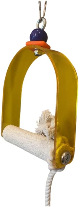 Polly's Arch Swing-Nail Trimming Bird Swing for Cages-Great for Parrots Including Parakeets, Cockatiels, Amazons, Macaws, and Cockatoos. (X-Small)