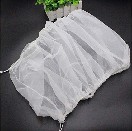 JUTTA Bird Cage Seed Catcher Parrot Cage Mesh Skirt Universal Birdcage Cover Birdseed Nylon Net Guard extra large (Not Include Birdcage) (White)