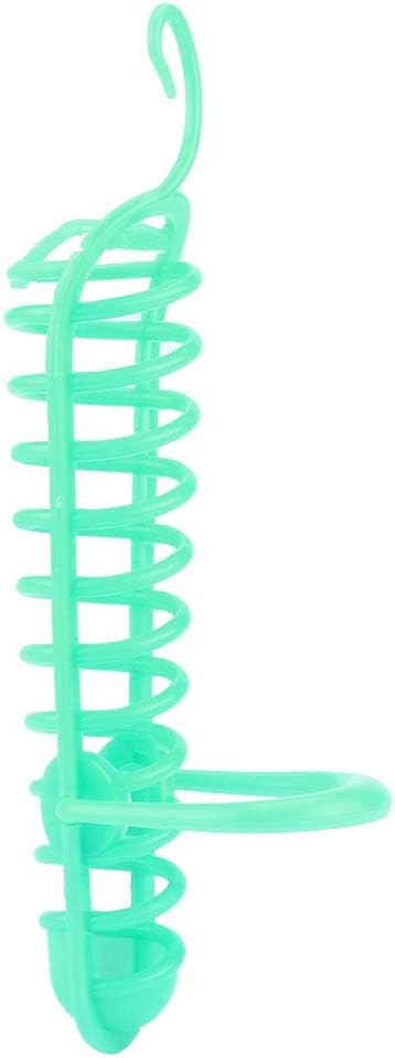 GOTOTOP Bird Millet Holder Parrots Feeder Hollow Basket Plastic Food Fruit Feeding Perch Stand Holder for Pet Bird Supplies 9.8in (Green