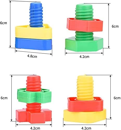 Litewoo 4pcs Bird Intellective Toys Nuts and Bolts for Parrot Parakeet Cockatiel Conure Macaw African Grey Amazon Cockatoo Budgie Lovebird Canary Cage Part