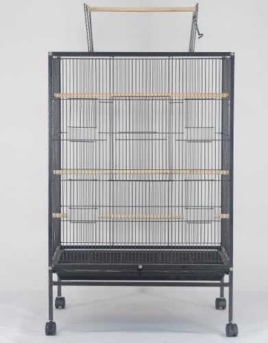 Spacious Bird Cage | 95 x 43 x 61.5 cm | 8 Access Points | Feeders & Waterers | Wheels | Removable Tray | Nymph | Mobiclinic