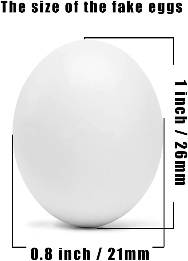 8Pcs Fake Bird Eggs, Stop Egg Laying fit Cockatiels, Green Cheeks, Lovebird, Ringneck Dove, Lorikeet, Bourke Parakeet, Quaker Parrots