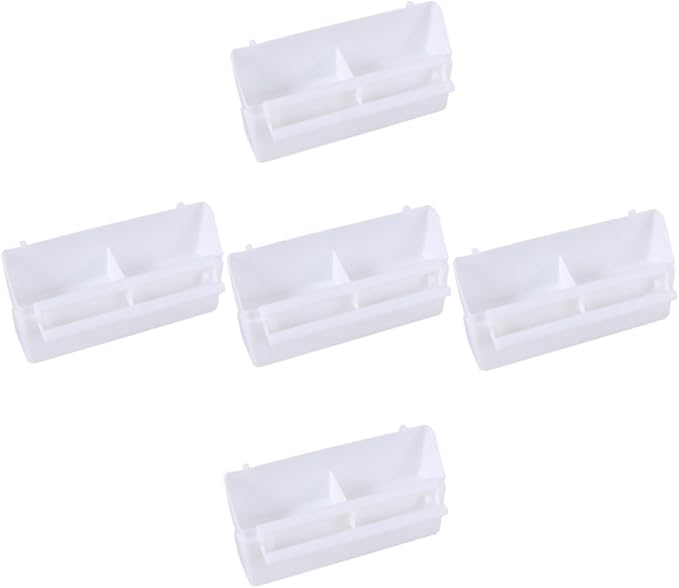 FRCOLOR 5pcs Parrot Feeding Case Plastic Bird Feeder Bowl Compact and Easy to Refill for Birds Crows and Reptiles Feeding Accessory