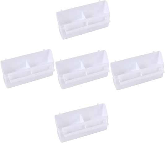 FRCOLOR 5pcs Parrot Feeding Case Plastic Bird Feeder Bowl Compact and Easy to Refill for Birds Crows and Reptiles Feeding Accessory