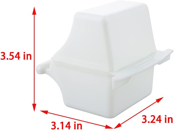 4 Pcs Bird Small Slot Feeder Plastic Food and Water Dispenser Bowl No Mess Cage Hanging Feeder Cup (White)