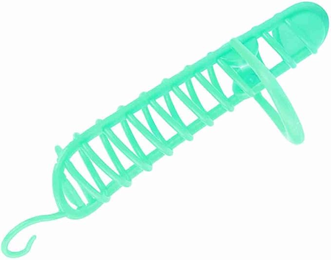 Millet Holder for Bird Cage, Plastic Millet Parrot Bird Food Holder, Lightweight Hanging Millet Parrot Feeding Basket with Side Perching Station, 9.8x1.96in, Green