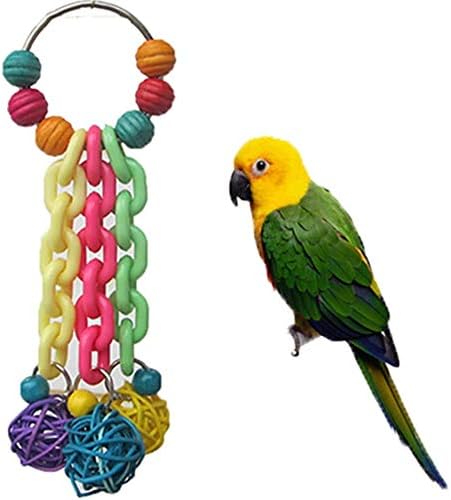 Litewoo Bird Rattan Balls Chew Toy Parrot Trim Beak for Parakeet Cockatiel Lovebird Budgie Finch Conure Canary Quaker Cage Accessories