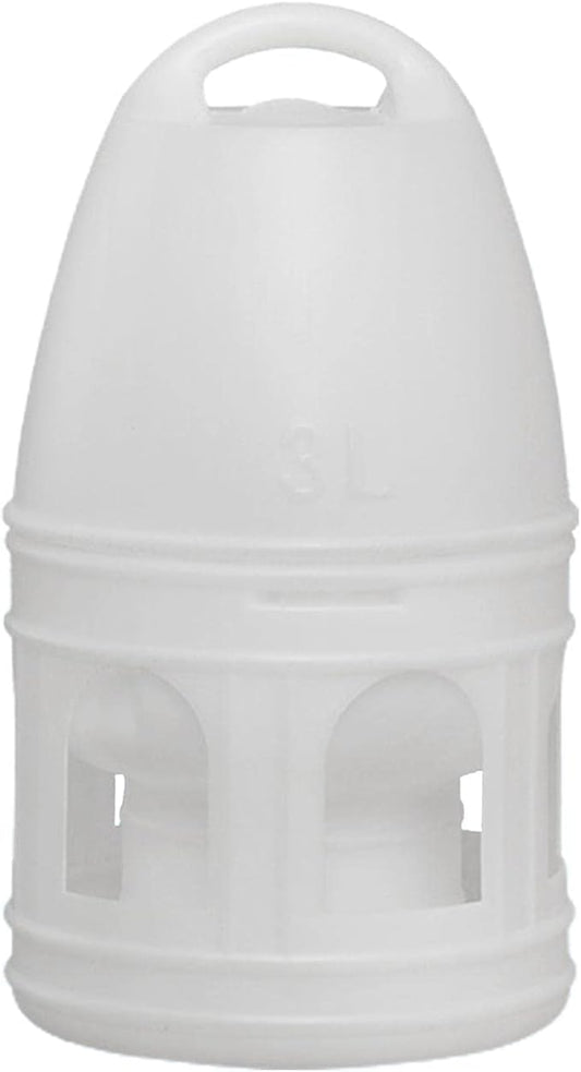 Pigeon Water Dispenser, Large Capacity Bird Water Drinker, Quail Automatic Feeder with Handle Water Pot Container, White 3L