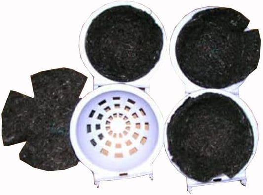 Mcage Bird Canary Finch Plastic Nests with Felt Pad-Lot of 4