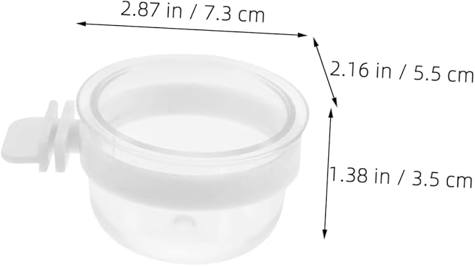 BESPORTBLE 4pcs Removable Parrot Feeder Dish Plastic Bird Food Bowl for Easy Hanging for Parrots and Pets Sturdy and Convenient Design