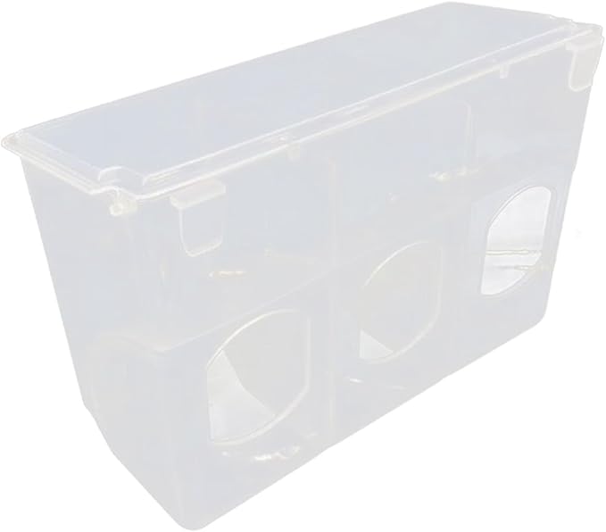 Automatic Pigeon Bird Feeder Food Container Bowl Supplies for Cage Slot Feeder for Cage for Canary Finch Budgerigar Lovebirds, Three Hole