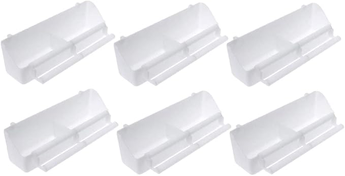 POPETPOP 6 Pcs Bird Feeder - Plastic Bird Cage Accessories for Parrot & Small Birds
