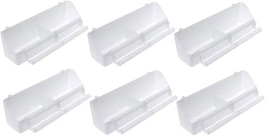 POPETPOP 6 Pcs Bird Feeder - Plastic Bird Cage Accessories for Parrot & Small Birds