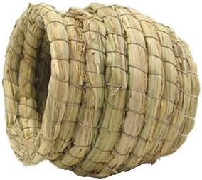 YJJKJ Pet Products Bird Nest Handwoven Straw House for Parakeets Cockatiels Parrot Budgie Or Small Pet (L, Primary Colors)