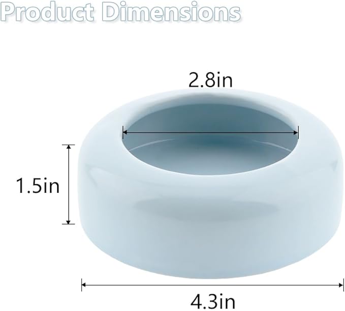 2 Pack Bird Feeder Ceramic Anti-Spill Food Bowl for Bird Parrot Cockatiel Parakeet Conure Finch Rodents Small Animals (Blue and Green)