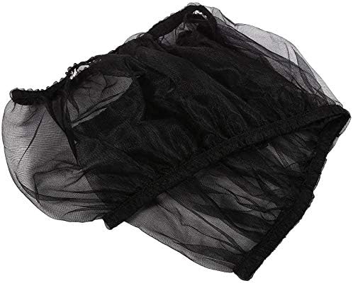 AYNEFY 4 Colors Bird Cage Skirt Large Size Ventilated Soft Nylon Mesh Bird Cage Cover Shell Seed Catcher Pet Products 52-98.4inch Circumference Prevent Seeds from Falling (Black)