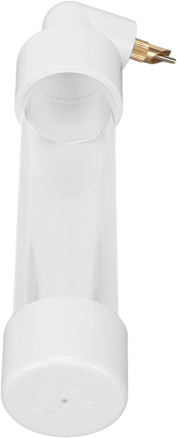 Parrot Automatic Drinking Device - Acrylic Bird Water Bottle for Small to Large Parrots - Safe, Leakproof, Easy to Install - Pet Bird Water Feeder - 220ml Capacity (White)