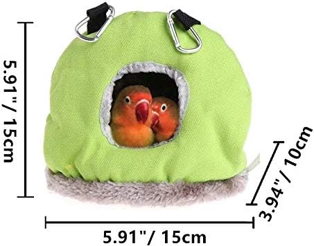 Litewoo Bird Hammock Nest Plush Warm Hanging Tent Pet Parrot Swing Bed Cave Cage for Parakeet Canary Cockatiel Lovebird Hamster Random Color (Small)