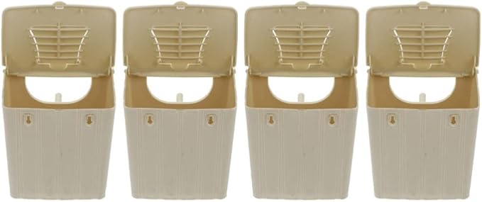 Alipis Bird Breeding Box 4Pcs Hanging Nesting Boxes for Small Birds Finch Parakeet Budgie Plastic Bird Hatching House Durable Weather Resistant Supplies