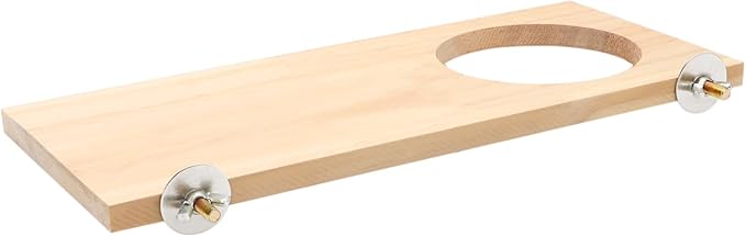 Wontee Bird Perch Stand Wooden Platform for Cockatiels Conures Rats Gerbils Chinchillas Squirrels (M1- with Hole)