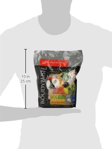 Roudybush High Energy Breeder Food for Breeding & Weaning Birds-Scientifically Formulated Bird Feed-Bird Food Pellets w/ Corn, Wheat, Soy - Nutritious & Healthy Feed for Birds (Medium, 44oz)
