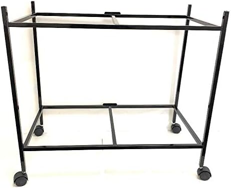Mcage 3-Shelves Rolling Stand for 30" x 18 x 18 H Bird Flight Cages (2-Shelves, Black)