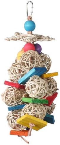 Super Bird Creations SB480 Starburst Bird Toy - Colorful Bird Toy for Medium Parrots, Cockatiels, Conures & Parakeets, Cockatiel Toy, Budgie Toys, Bird Toys, Bird Entertainment, Medium Birds, 10" x 4"