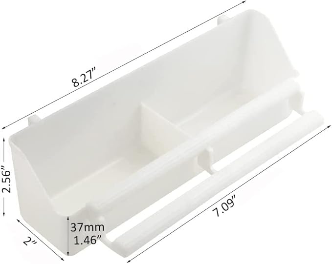 Lot of 2 Bird Parrot Cage Heavy Duty Double Plastic Seed Water Feeder Cups