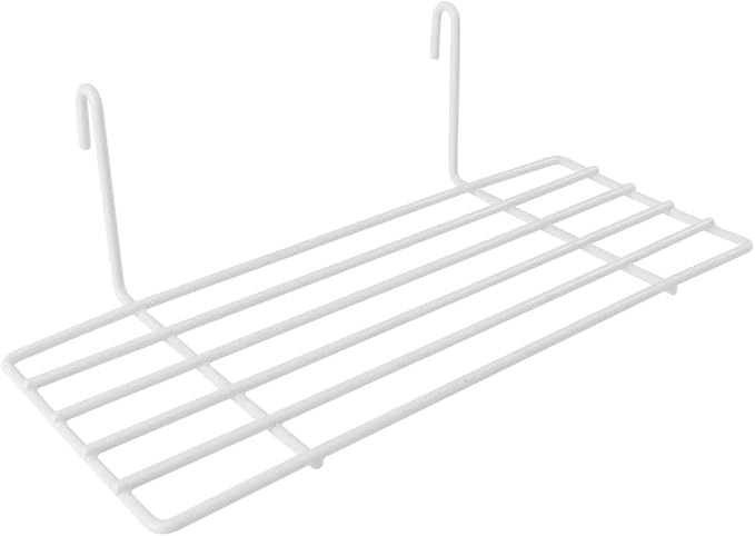 Iron Frame Bird Cage Perch Shelf with Hanging Hooks – Sturdy Wire Platform for Perching, Climbing & Resting – for Small to Medium Parrots, Cockatiels, Finches