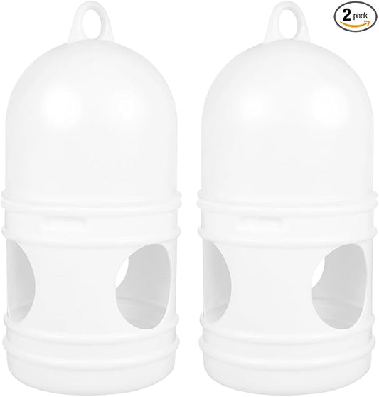 balacoo Pigeon Water Dispenser 9.44 Inch Plastic Birds Water Feeder Cup Odorless Stable Easy to Clean Outdoor and Cage Bird Waterer for Doves Parrots