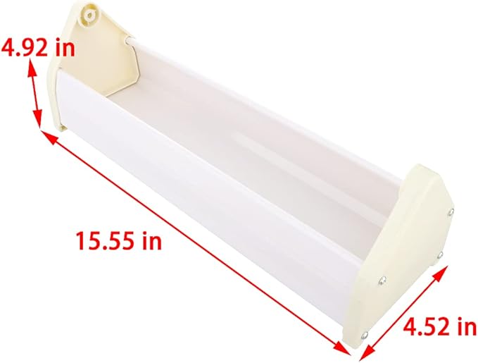 2 Pcs Pigeon Feeder Durable Reinforced Plastic Food Box Feeding Dish Storage Trough for Bird Pigeon Parrot Duck Home Poultry (Length: 15.5")