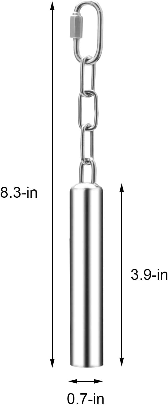 Wontee Stainless Steel Bell Toy Bird Cage Hanging Bite Toy for Parrot Parakeet Budgie Cockatiel Conure African Greys (2 PCS-L)