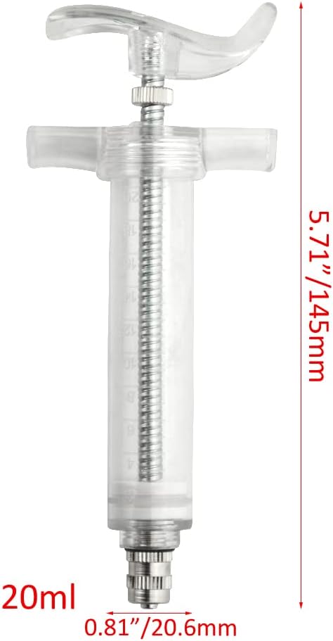 Baby Bird Feeding Syringe Bird Syringe Feeder Feeding Tubes with 6PCS Curved Gavage Tubes for Baby Birds Parrot Small Pet (20ML)