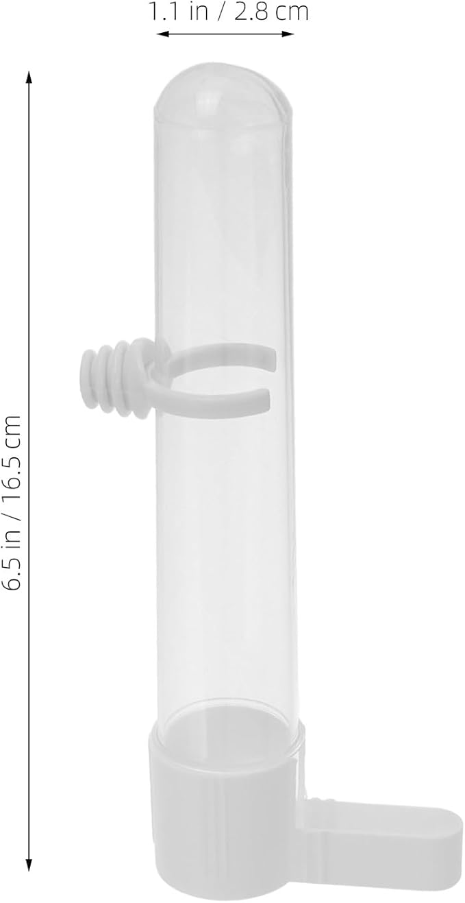Bird Water Dispenser for Parrots 2.20 Oz Portable Feeding Cup Hollow Design Easy to Clean Removable Small Bird Feeder for Hamsters Rabbits and Small Animals