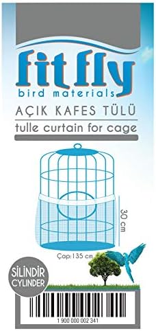 Fit Fly Cylinder Bird Cage Seed Catcher Mesh Max 53" Circumference, Elegant Stlish Pocket Syle Seed Catcher Covers Underneath The Cage