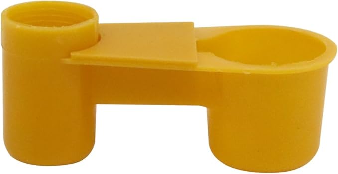 Automatic Bird Drinker Cups 12pcs Pigeon Water Bottle Feeder for Cage(Yellow)