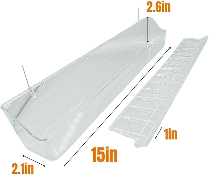 2GR Bird Feeders with 14 Slot Removable Grill 2 Pack - Hanging Chick Feeder and Waterer with No Mess for Canaries, Lovebirds, Cockatiels, Ideal for All Small Birds