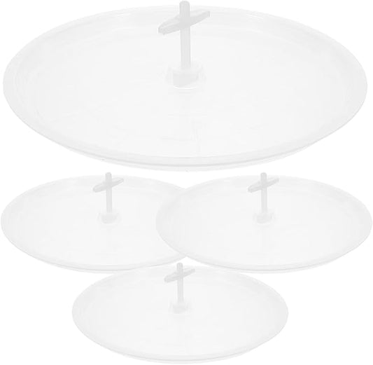 Ipetboom 4pcs Parrot Poop Tray Toilet Pan for Bird Cage Potty Holder for Parakeets and Cockatiels for Living Room and Garden Use Transparent