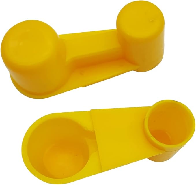 12Pcs Automatic Bird Drinker Feeder Plastic Soda Pop Water Bottle Cup or Pigeons Parrot Chicken Feeder Poultry Cage Cup Supplies (Yellow)