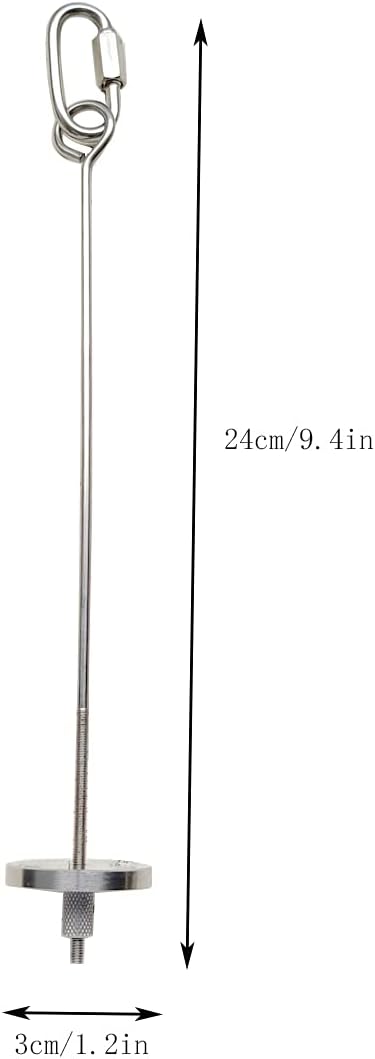 Bird Food Holder, Feeder Toy, Foraging Toy, Treat Skewer, Stainless Steel Parrot Fruit Vegetable Stick Holder (L)