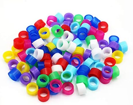 200 pcs Bird Ring Leg Bands for Parrot Finch Canary Gouldian Diameter 3mm 4mm 5mm Bird Foot Ring Color Random delivery (4mm)