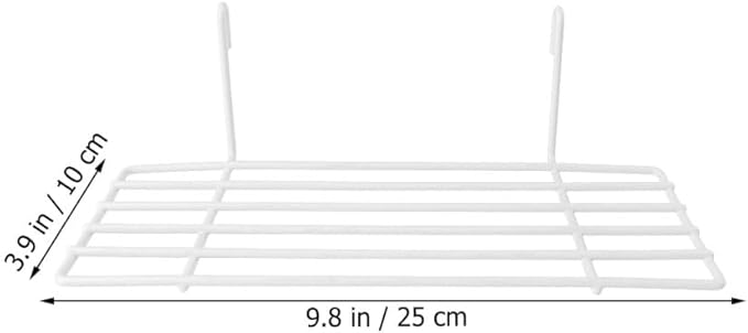 Iron Frame Bird Cage Perch Shelf with Hanging Hooks – Sturdy Wire Platform for Perching, Climbing & Resting – for Small to Medium Parrots, Cockatiels, Finches