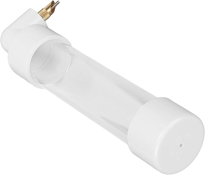 Parrot Automatic Drinking Device - Acrylic Bird Water Bottle for Small to Large Parrots - Safe, Leakproof, Easy to Install - Pet Bird Water Feeder - 220ml Capacity (White)